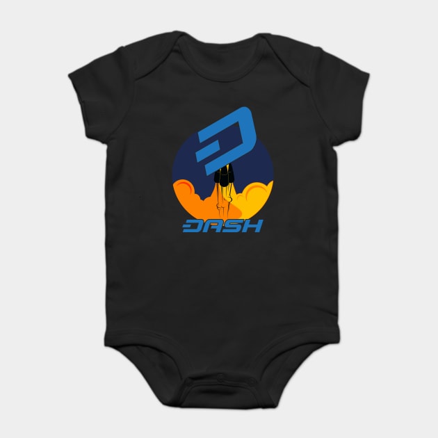 Rocket to The Moon : DASH Edition Baby Bodysuit by CryptoTextile